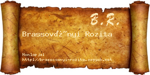 Brassoványi Rozita névjegykártya